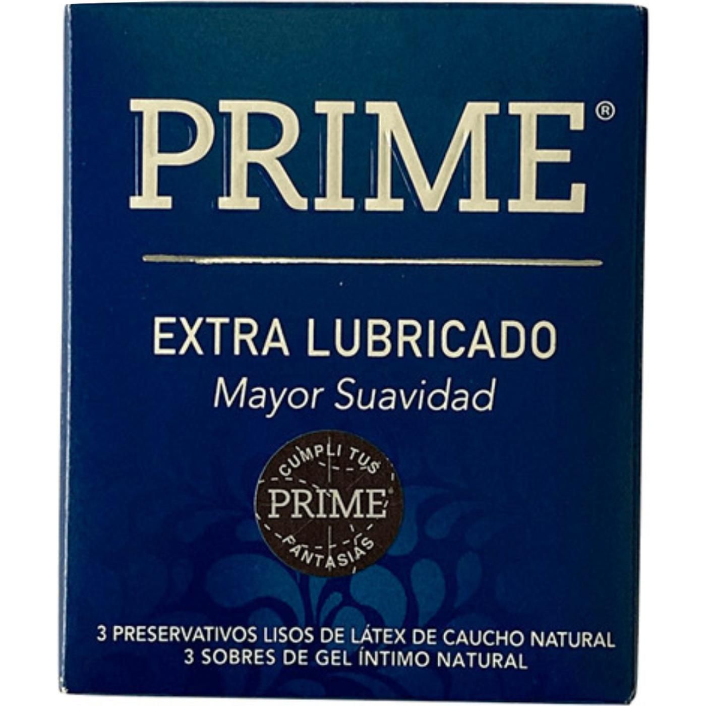 Preservativos Prime Extra Lubricado 3 Unidades