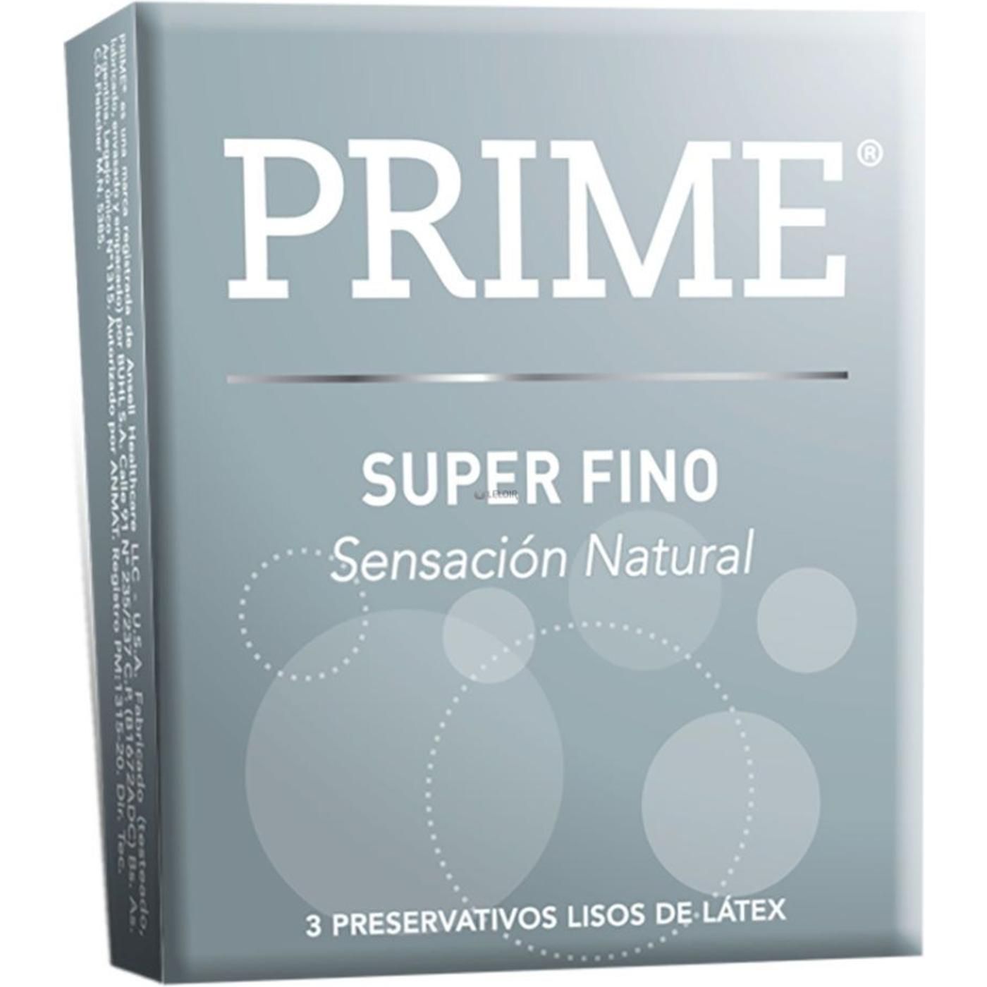 Preservativos Prime Súper Fino 3 Unidades