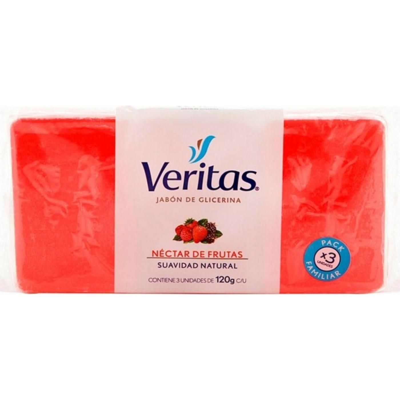Jabón De Tocador Veritas Néctar De Frutas 3 x 120 g