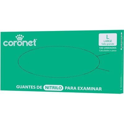 Guantes Nitrilo Examen Coronet L X 100 U