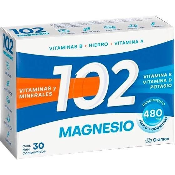Suplemento Dietario 102 Magnesio Gramon Citrato 30 Comprimidos