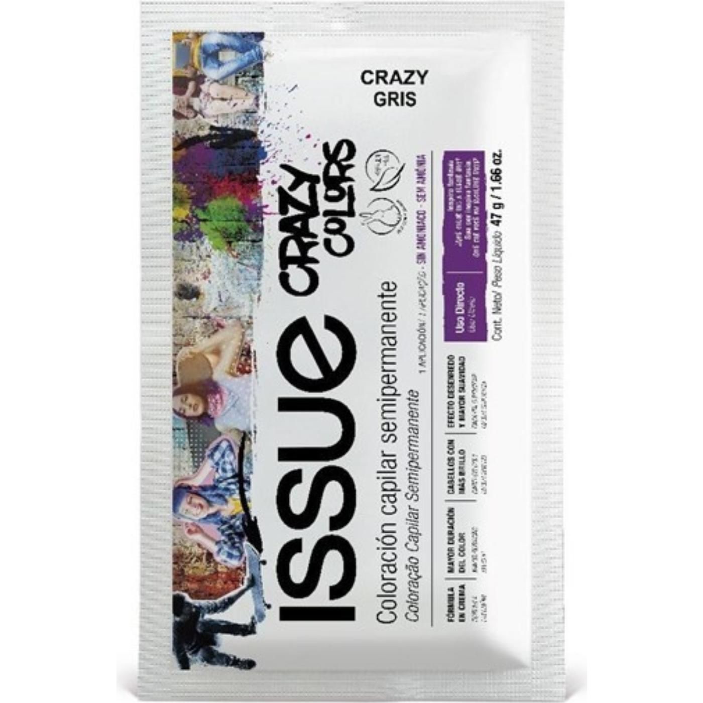 Coloración Issue En Crema Crazy Colors Gris 47 g