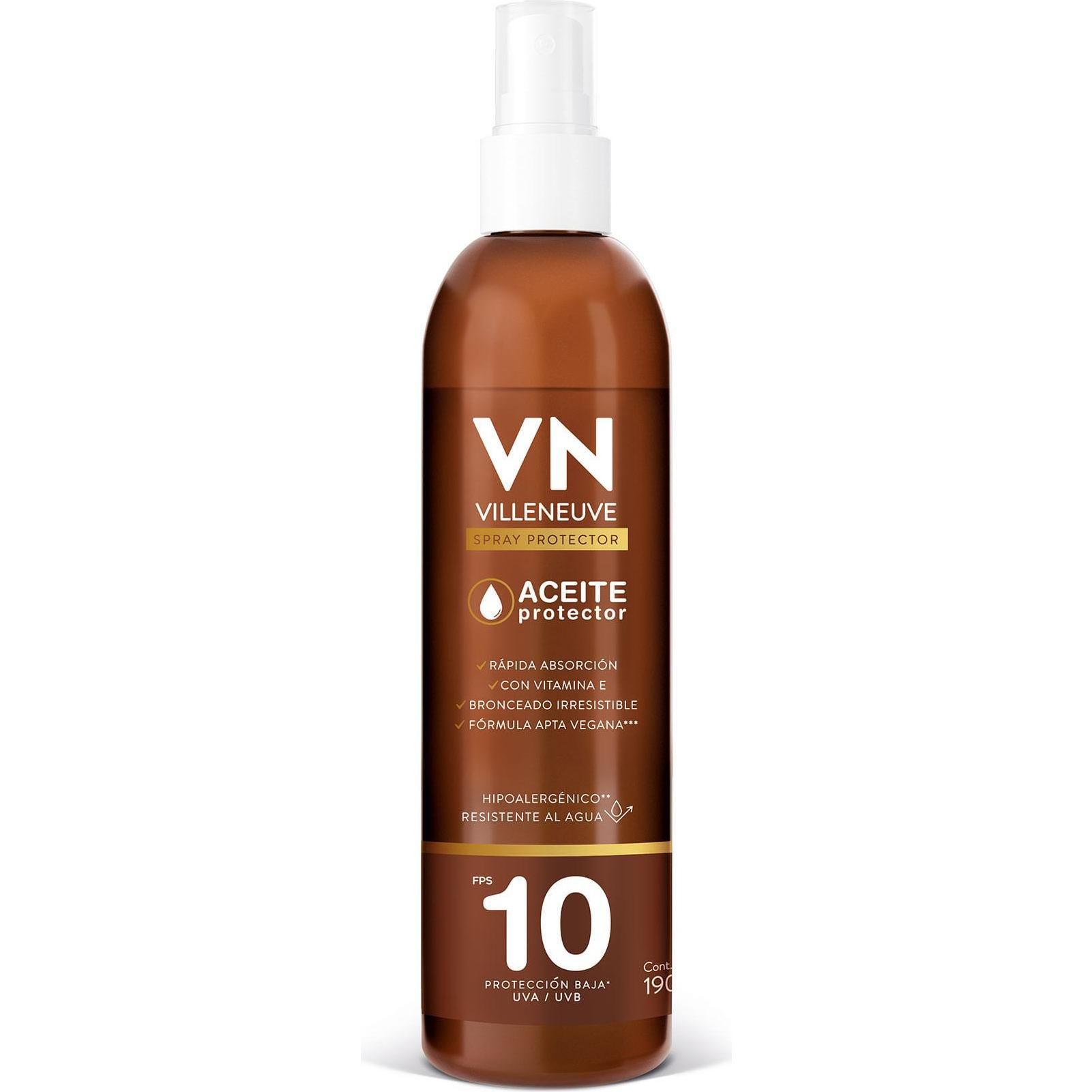 Aceite Solar Villeneueve Fps 10 190 ml
