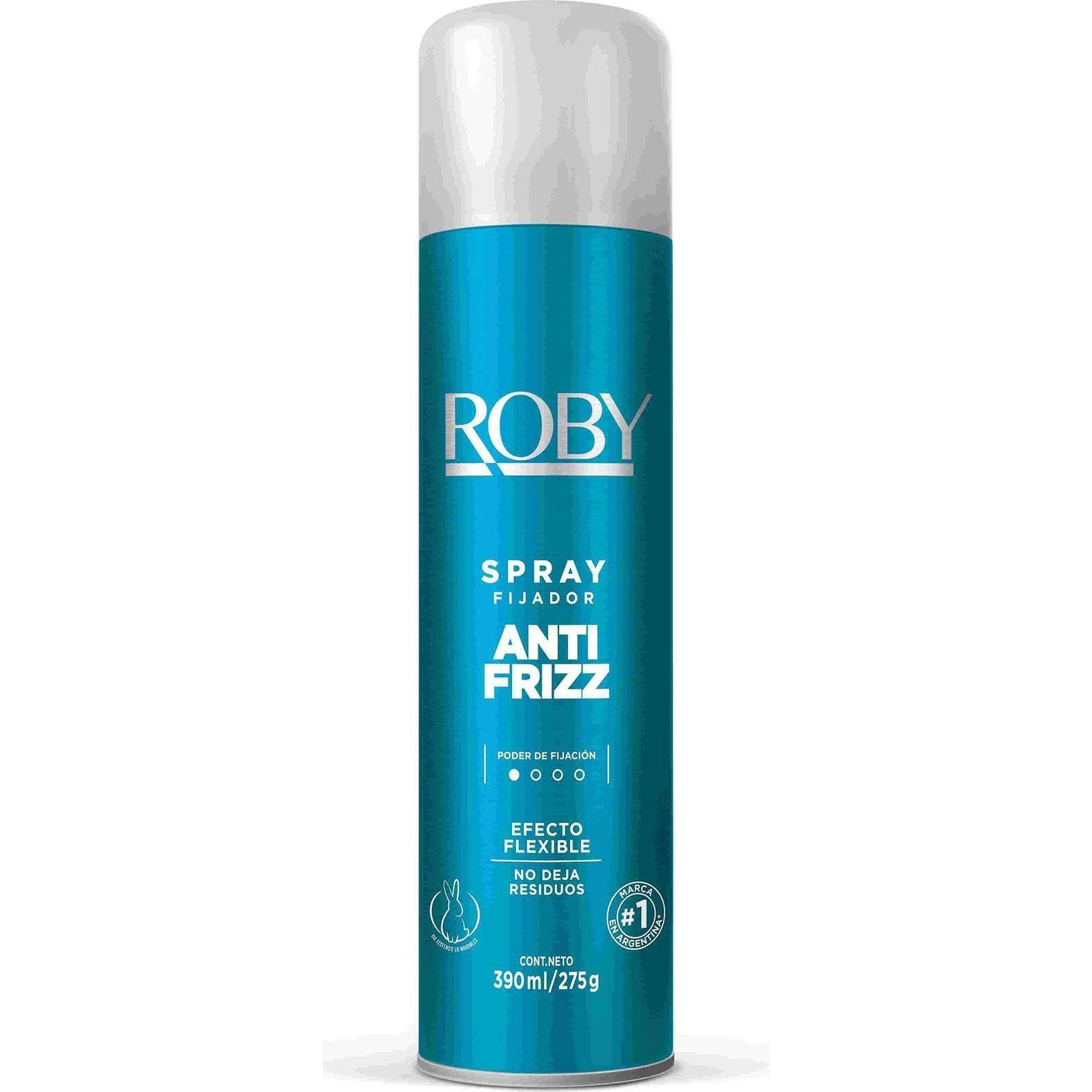 Fijador Antifrizz New Roby En Spray 390 ml