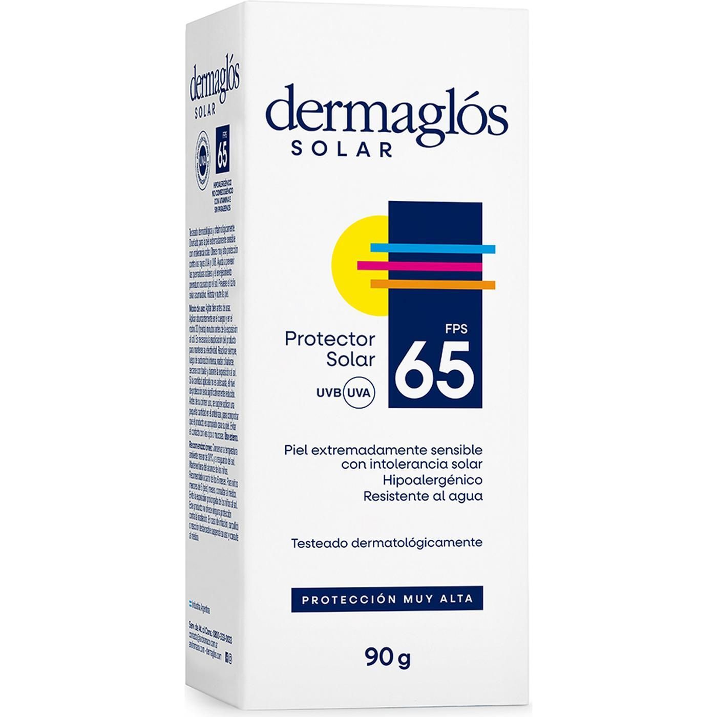 Protector Solar Dermaglós FPS65 Crema 90 g