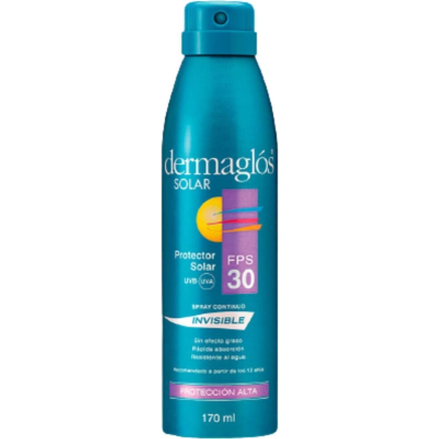 Protector Solar Dermaglós Fps 30 Spray Continuo 170 ml