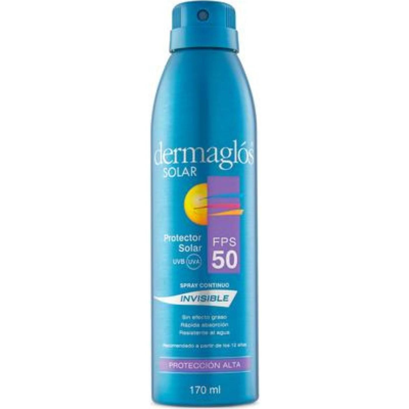 Protector Solar Dermaglós Fps 50 Spray Continuo 170 ml