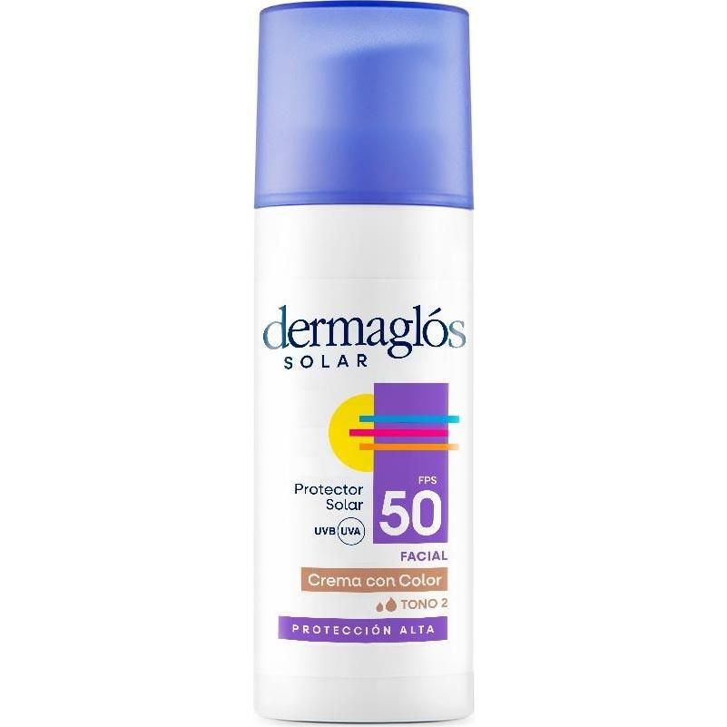 Protector Solar Dermaglos Facial FPS50 Tono 2 Crema 50 g