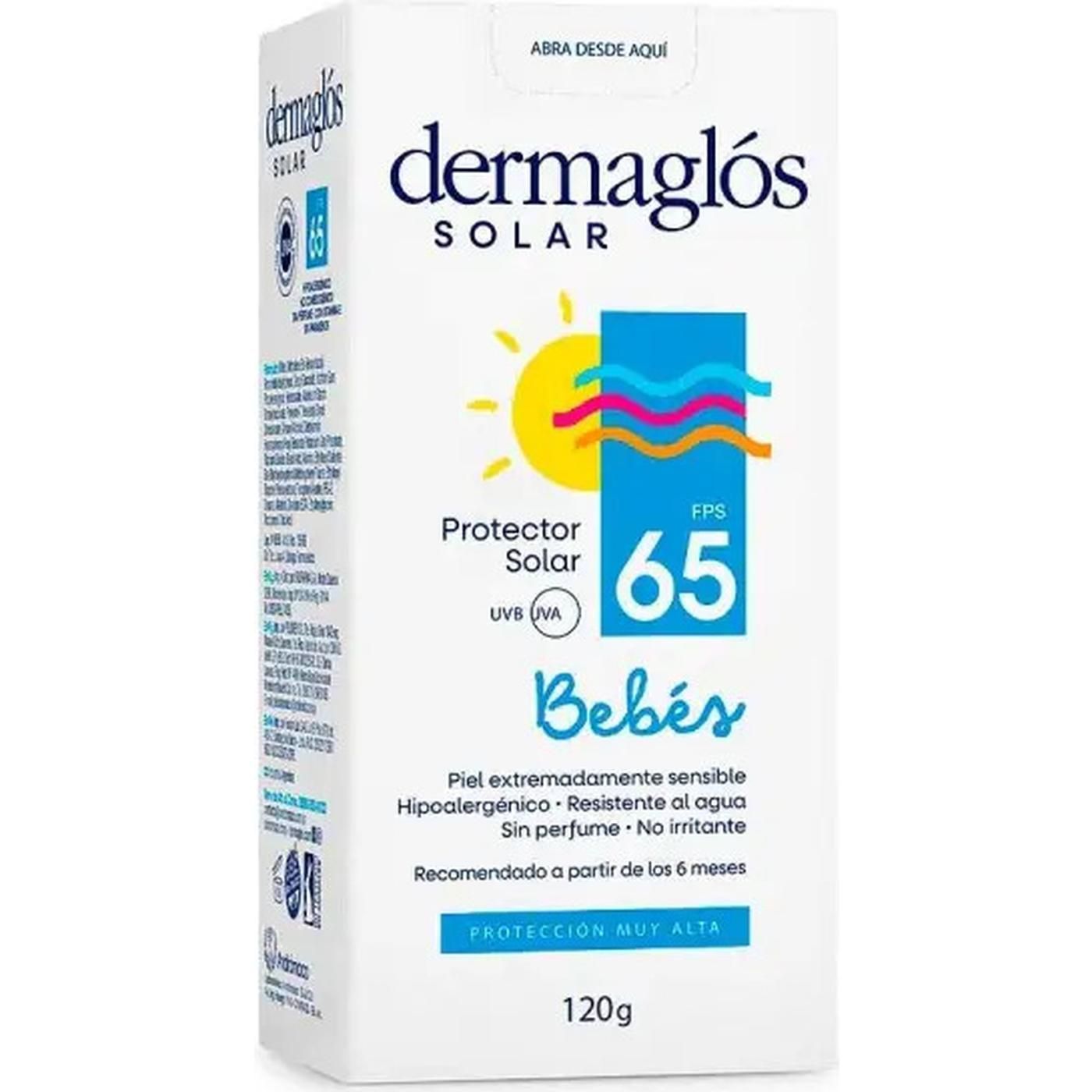 Crema Protector Solar Dermaglos Fps 65 Bebes 120 g