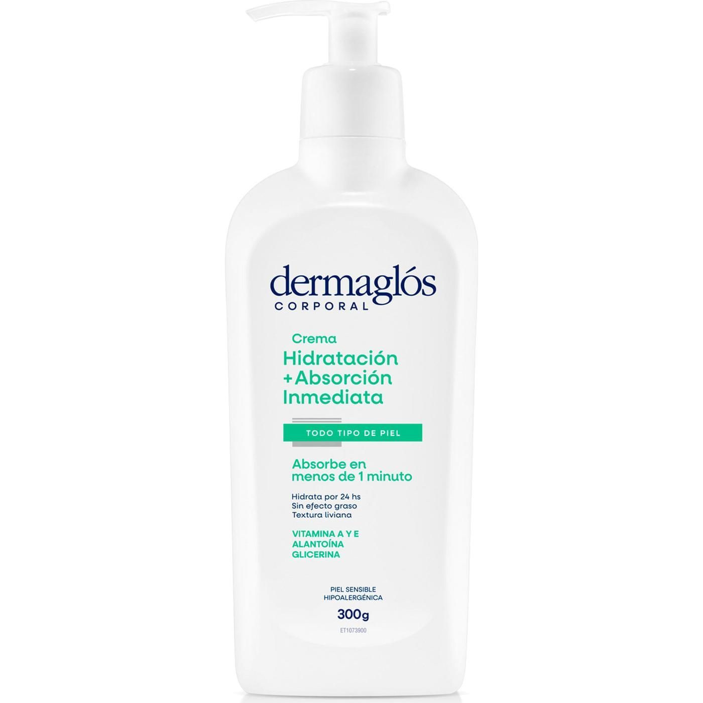 Crema Corporal Dermaglós Hidratación Absorción Inmediata 300ml