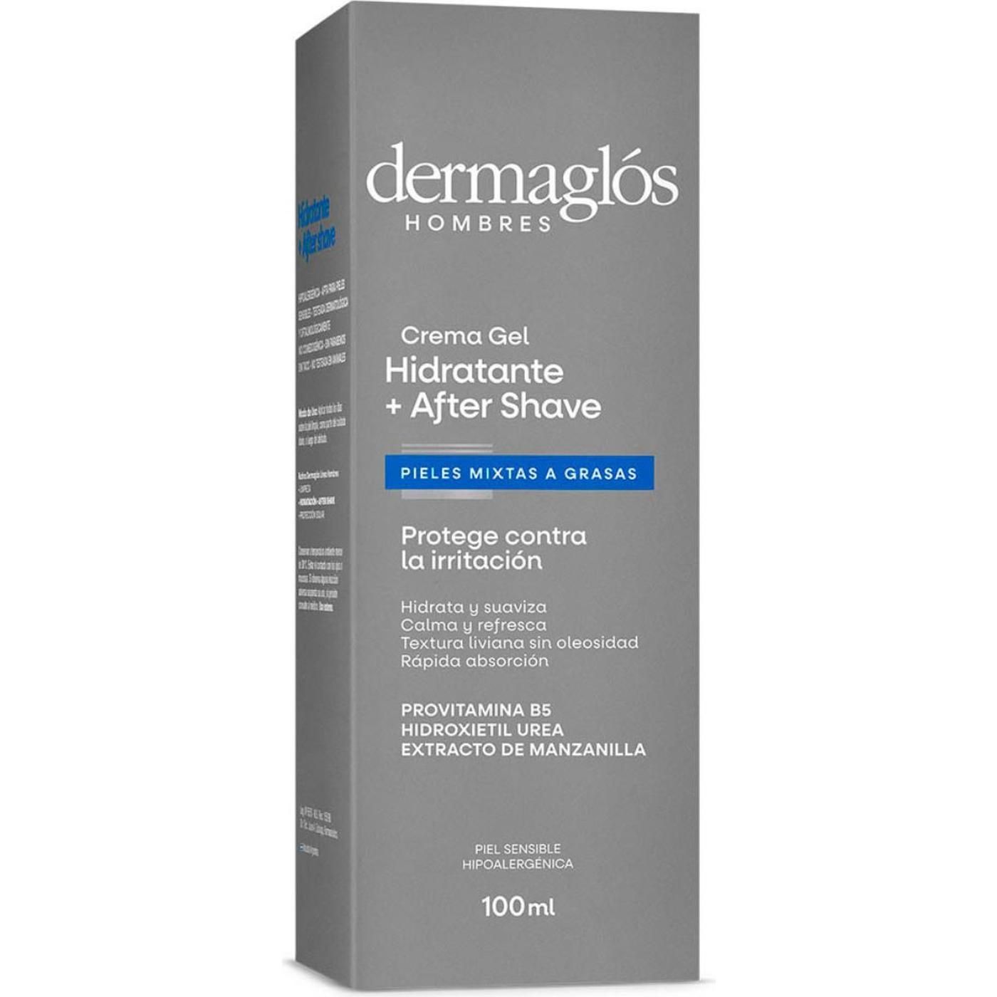 Crema Dermaglos Gel Hombres Hidratante + After Shave Dermaglós 100 ml