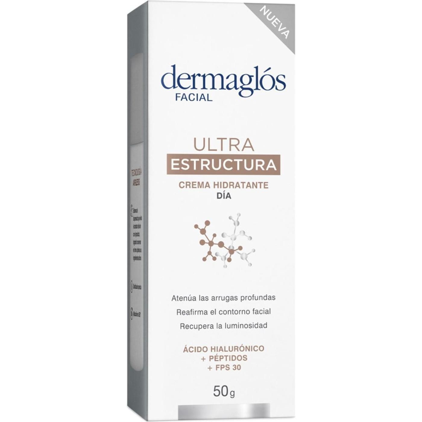 Crema Dermaglos En Botella Hidratante De Dia Facial ultra Estructura 50 g