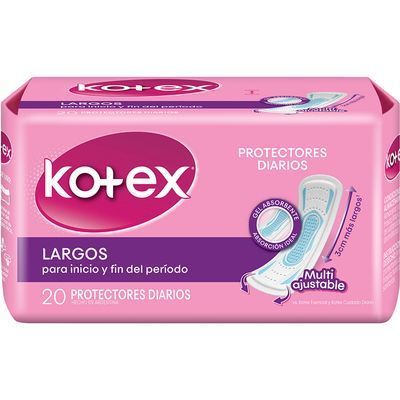 Protectores Diarios Kotex Largos 20 Unidades