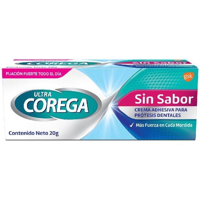 Adhesivo Dental En Crema Ultra Corega Sin Sabor 20 g