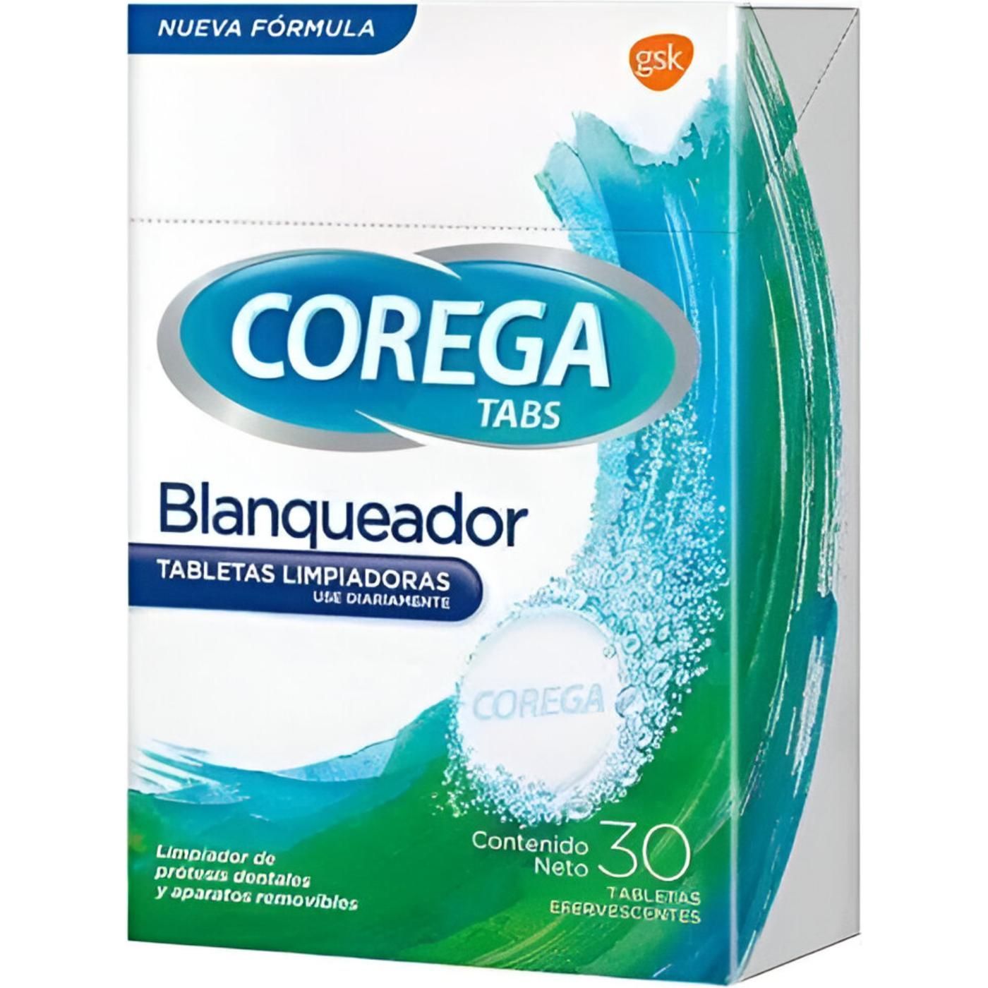 Tabletas Limpiadoras Corega Tabs 30 Unidades