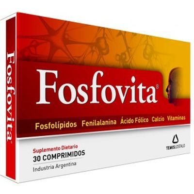 Suplemento Dietario Fosfovita Fosfolípidos Fenilalanina Acido Fólico 30 Unidades