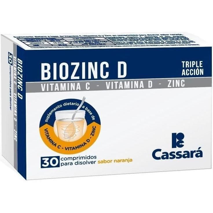 Suplemento Dietario Cassará Biozinc D 30 Comprimidos