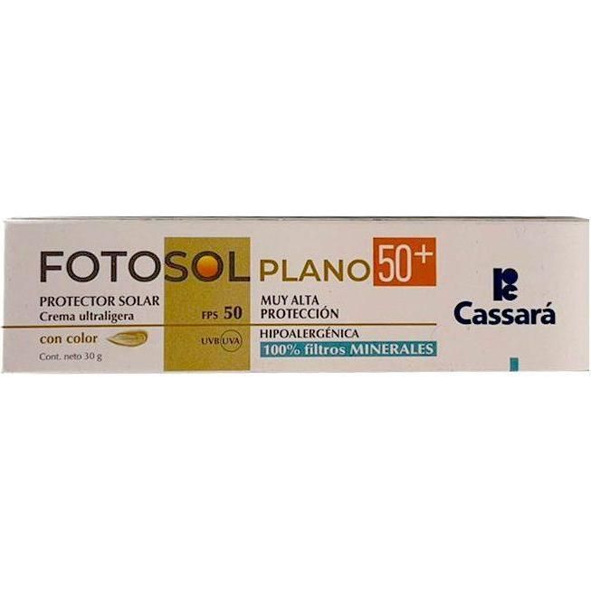 Portector Solar Fotosol Plano 50+ Con Color 30 gr
