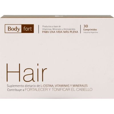 Body Fort, Suplemento Dietario fortalece el cabello x 30 Unidades