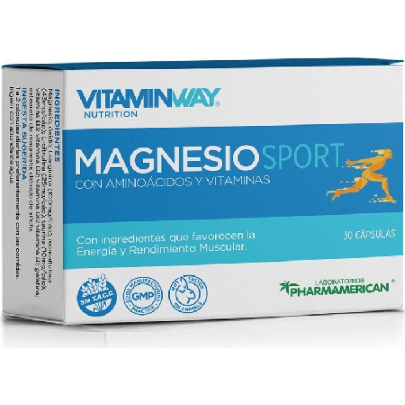 Magnesio Sport Vitamin Way 30 Cápsulas