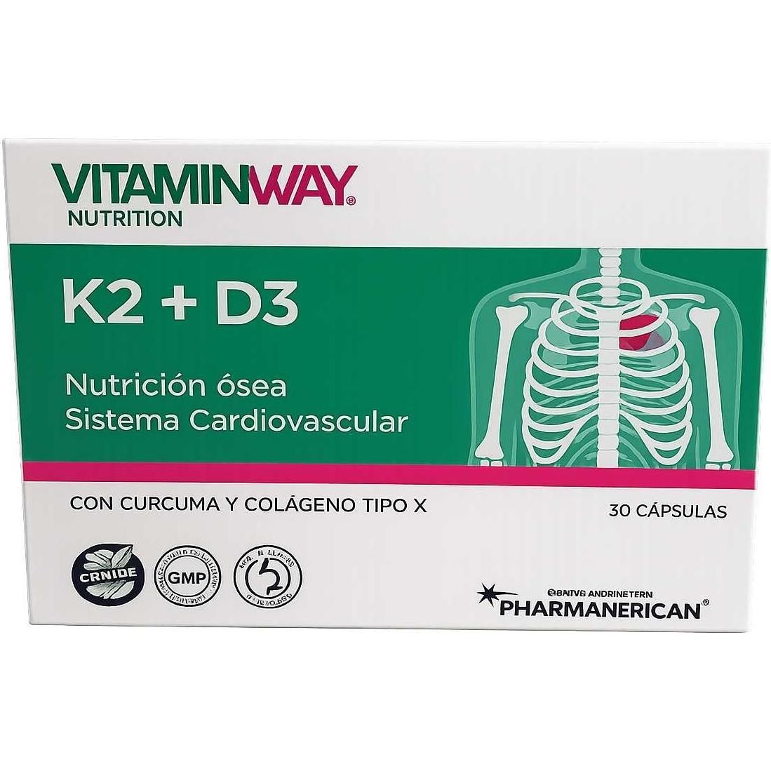 Vitaminway K2+D3  Pharmamerican 30 Capsulas