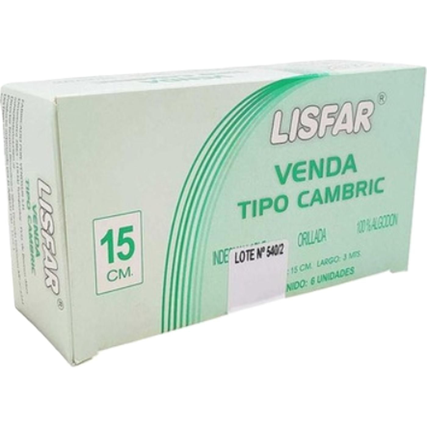 Venda T/Cambric Lisfar 15 Cm.
