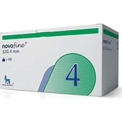 Novofine Agujas 32G X 4 Mm Para Pen Caja 100 Unidades