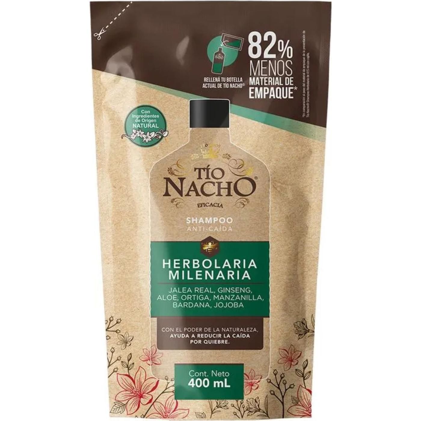 Shampoo Tío Nacho Herbolaria Milenaria Doypack 400 ml