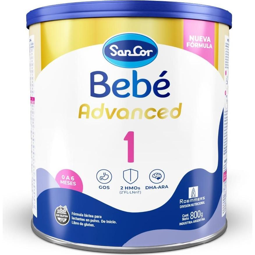 Leche Formula Infantil Etapa 1 En Polvo Sancor Bebé Advanced 800 g