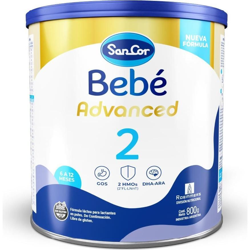 Leche Formula Infantil Sancor Etapa 2 En Polvo Bebé Advanced 800 g