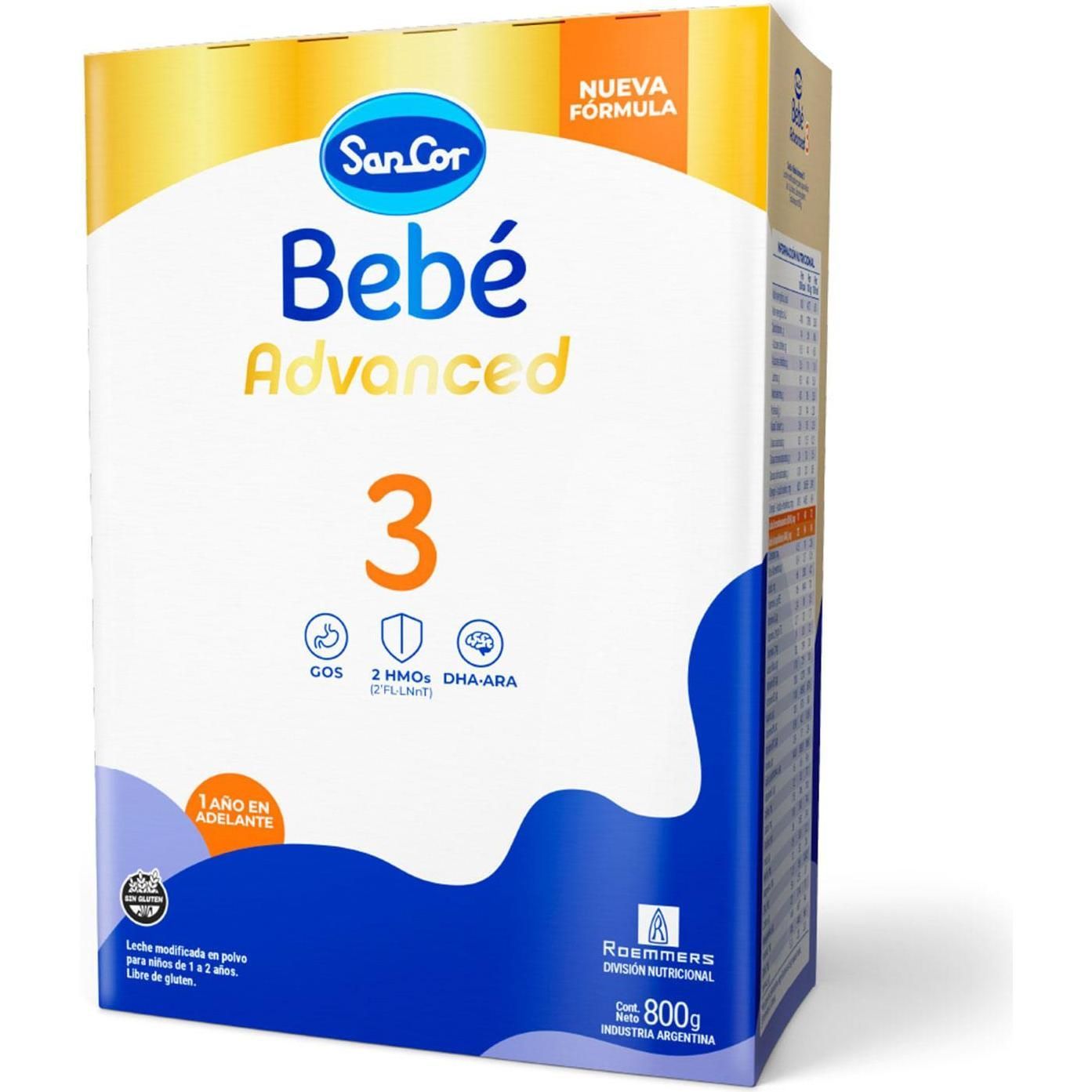 Leche En Polvo Infantil Et3 Advan Sancor Bebé Brik 800 g