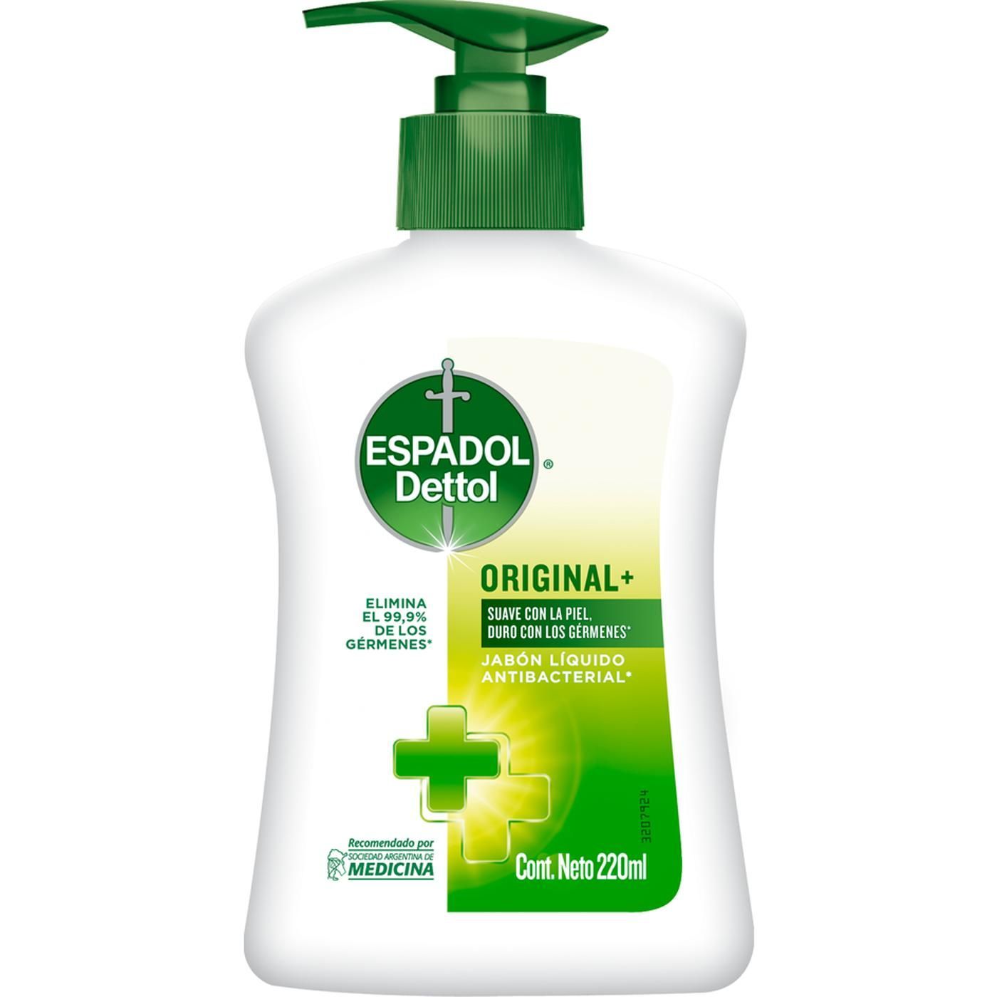 Jabón Líquido Espadol Antibacterial Original 220 ml