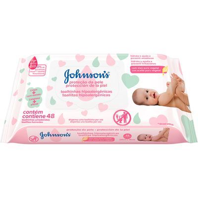 Toallitas Húmedas Johnson's Baby Protección De La Piel 48 Unidades