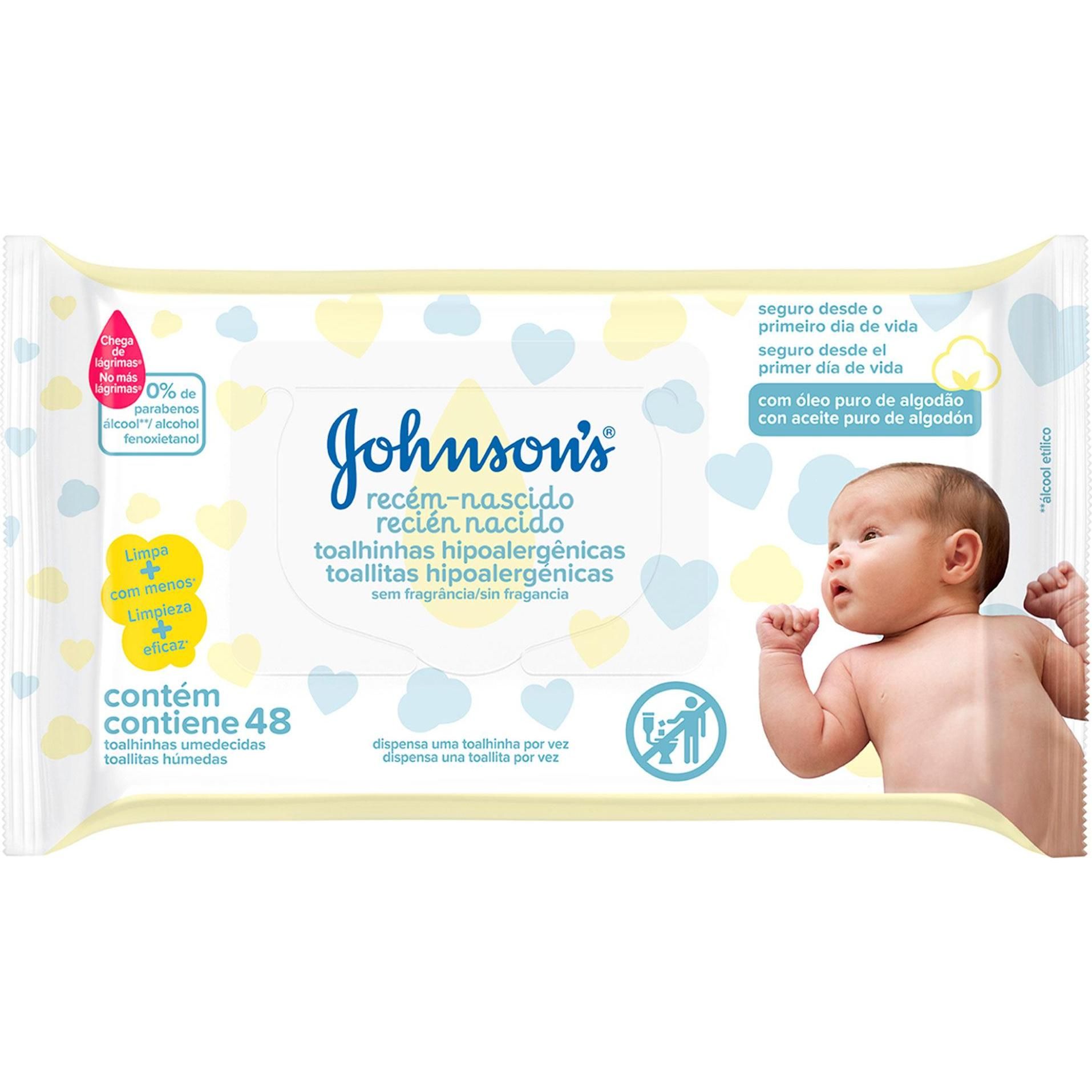 Toallitas Húmedas Johnson's Baby Recien Nacido 48 Unidades