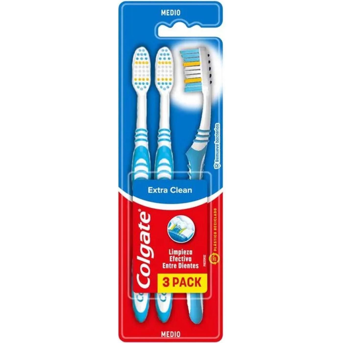 Cepillo Dental Colgate Extra Clean 3 Unidades