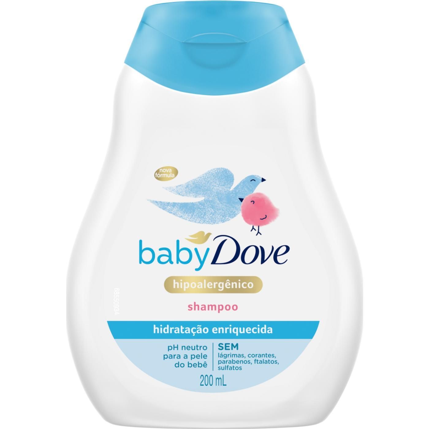 Shampoo Baby Dove Humectación Enriquecida Sin Lágrimas 200 ml