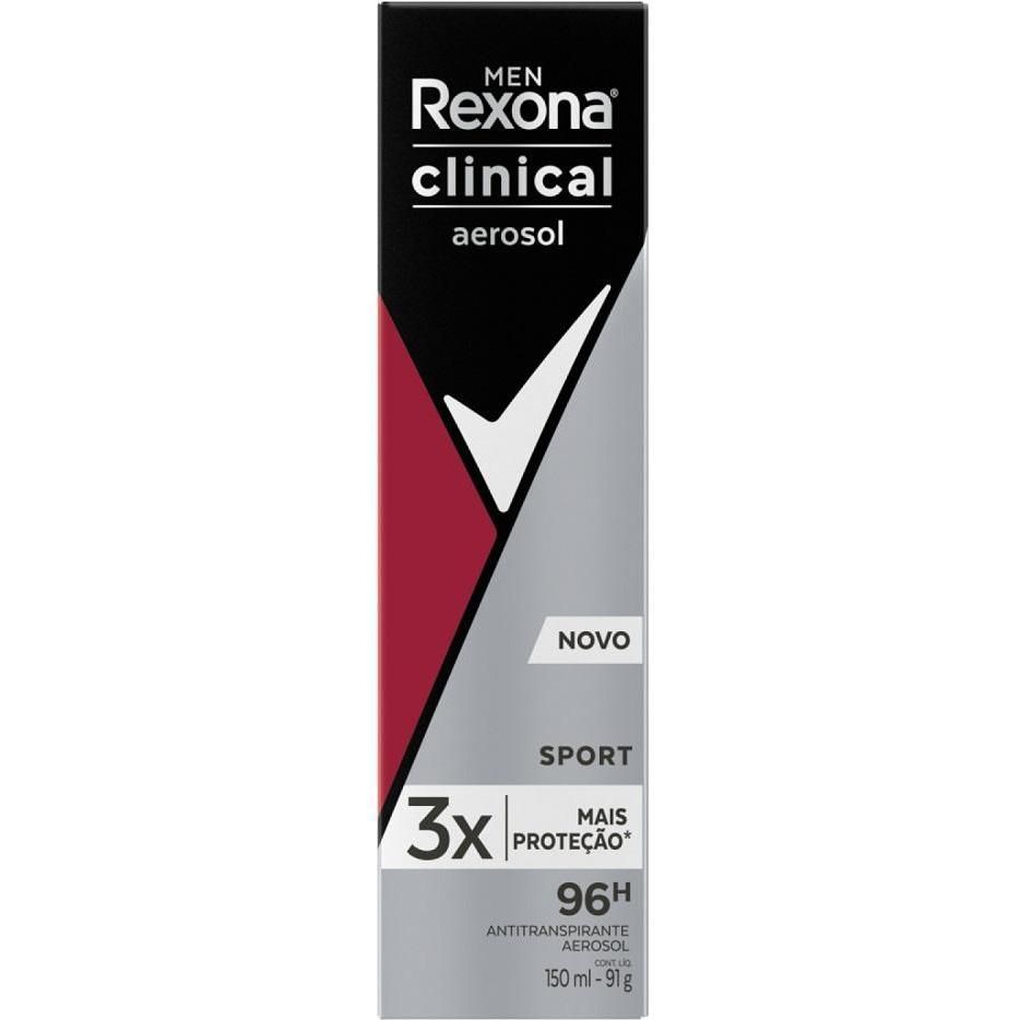 Antitranspirante Rexona  Aerosol Men Clinical Sport Strength 150 ml
