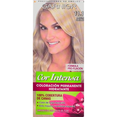 Tintura Garnier Nutrisse Coloracion Intensa 1.11 Rubio Ultra Claro Ceniza