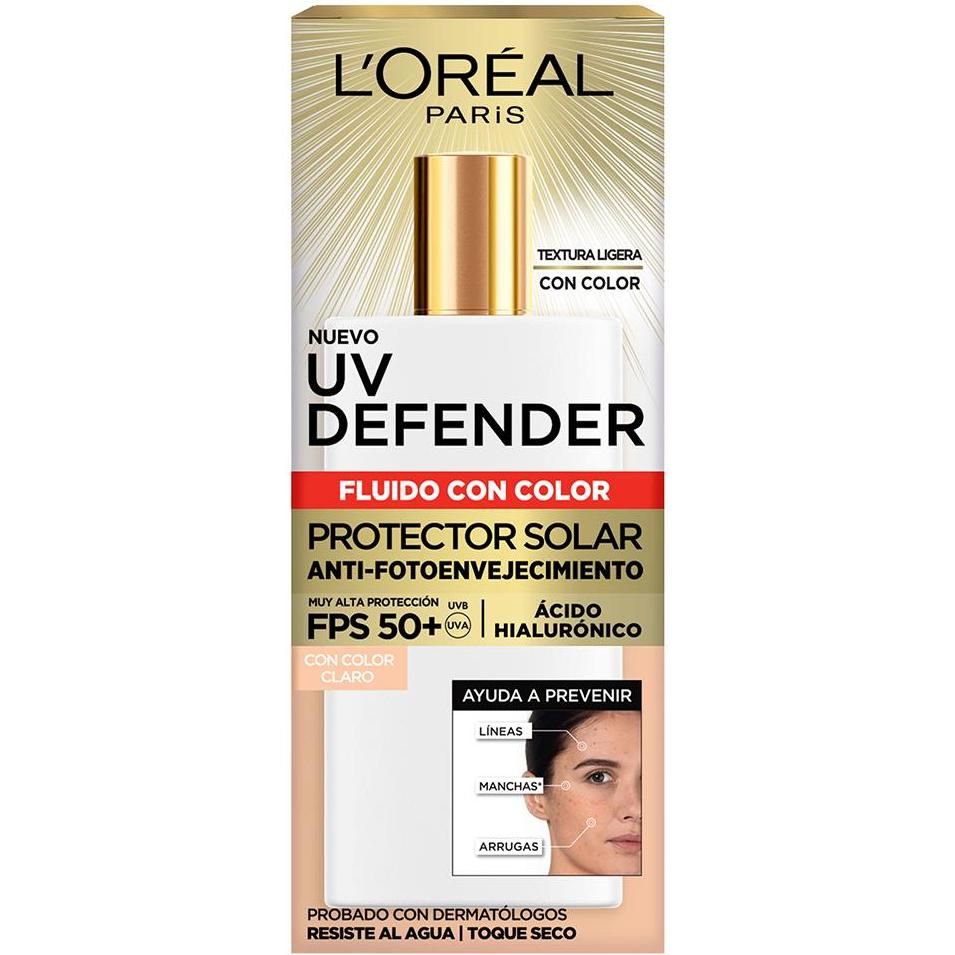 Protector Solar L'Oréal UV Defender Fluido Claro FPS50+ 40 g