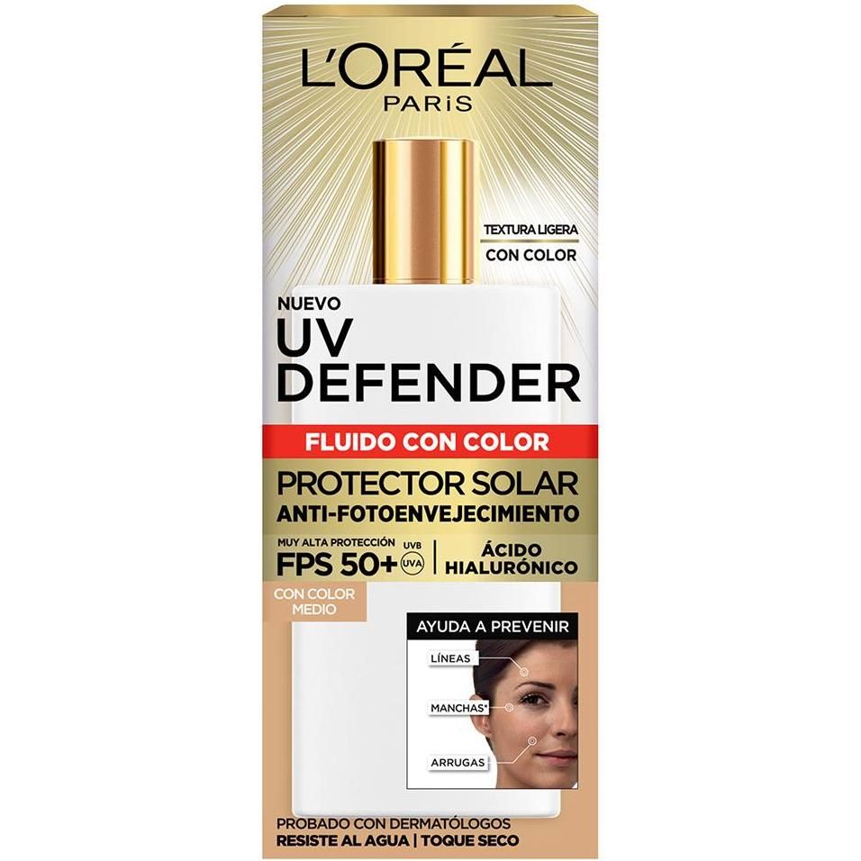 Protector Solar L'Oreal UV Defender Fluido Medio FPS50 40 g