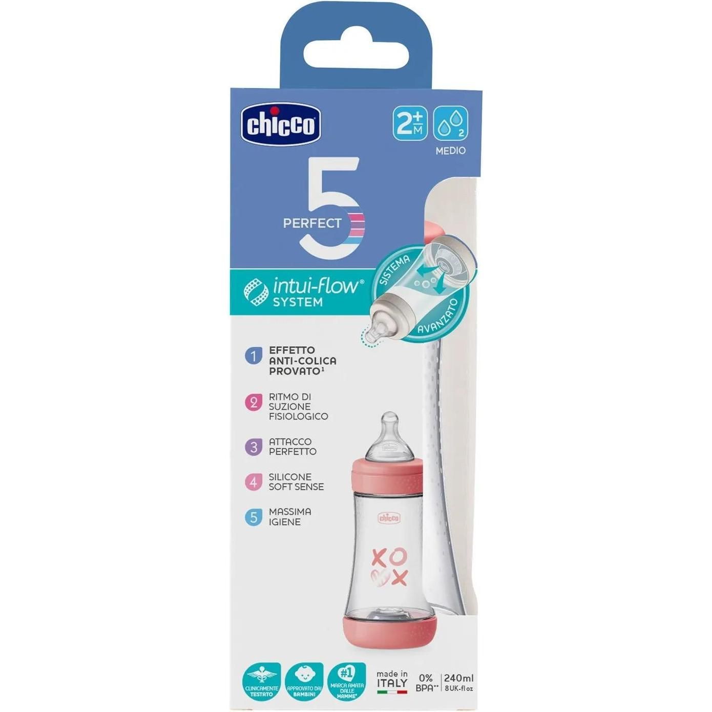 Mamadera Chicco Perfect 5 Girl 240 ml