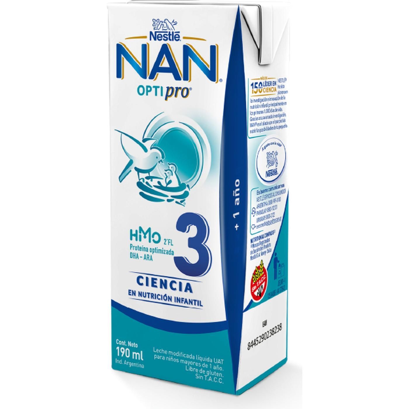 Leche Nan Opti Pro 3 Infantil 190 ml