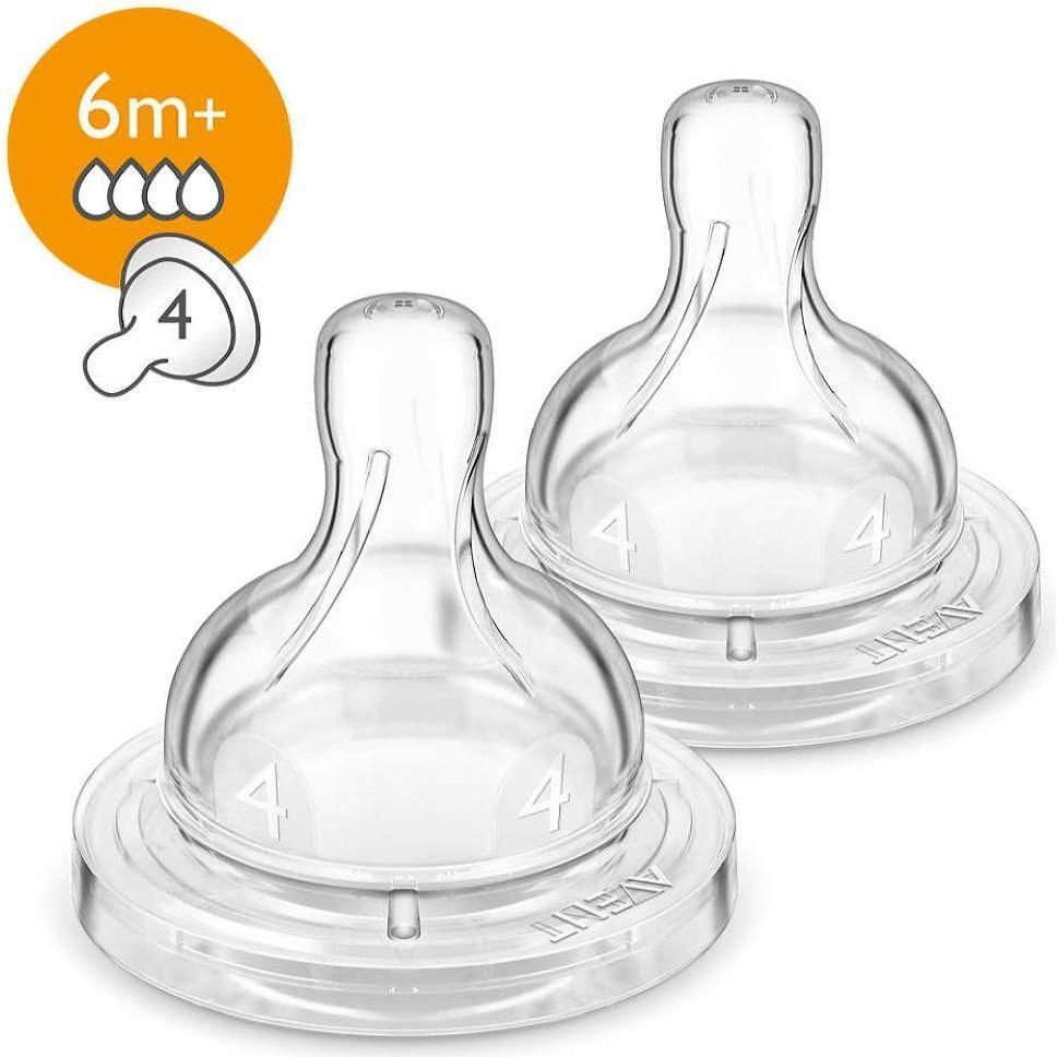 Tetina Flujo Rápido Avent 6M+ 2 Unidades