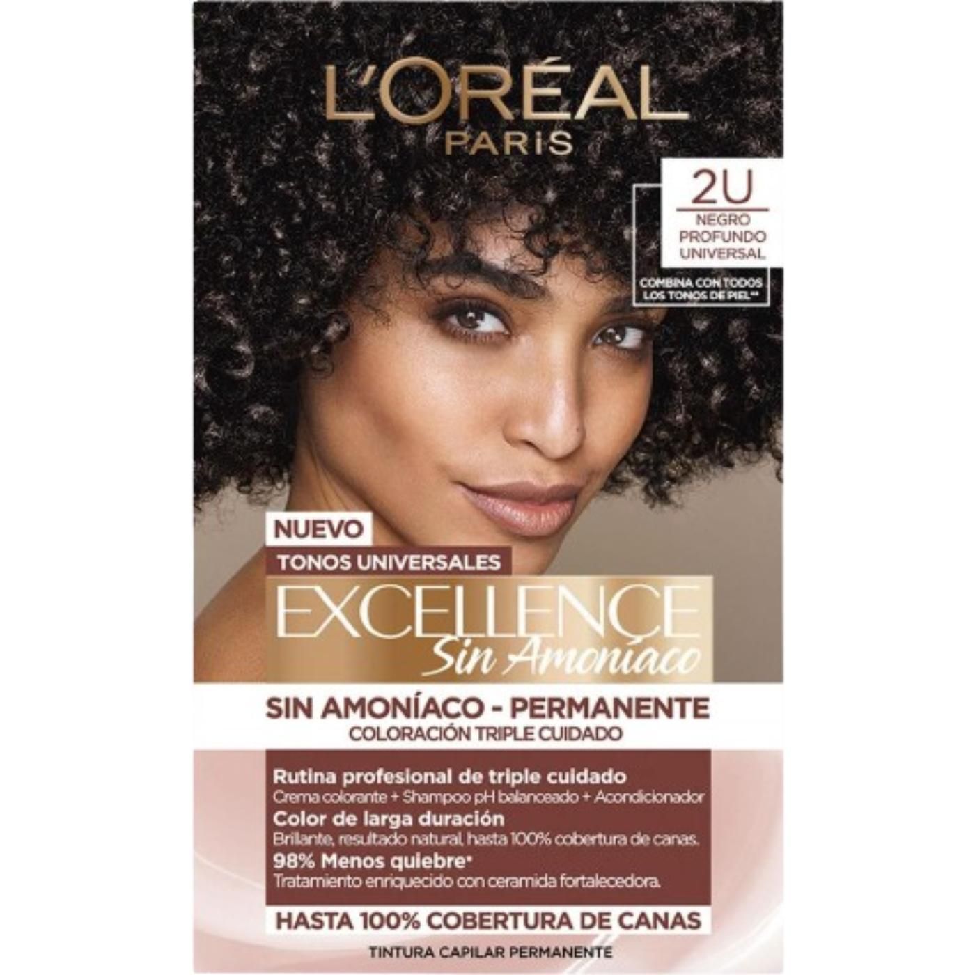 Color L´oreal Excellence Permanente N°2U Negro ProfUnidaddo 1 Unidad