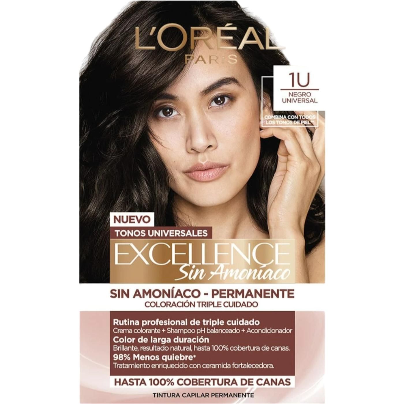 Color L´oreal Excellence N°1U Permanente Negro 1 Unidad