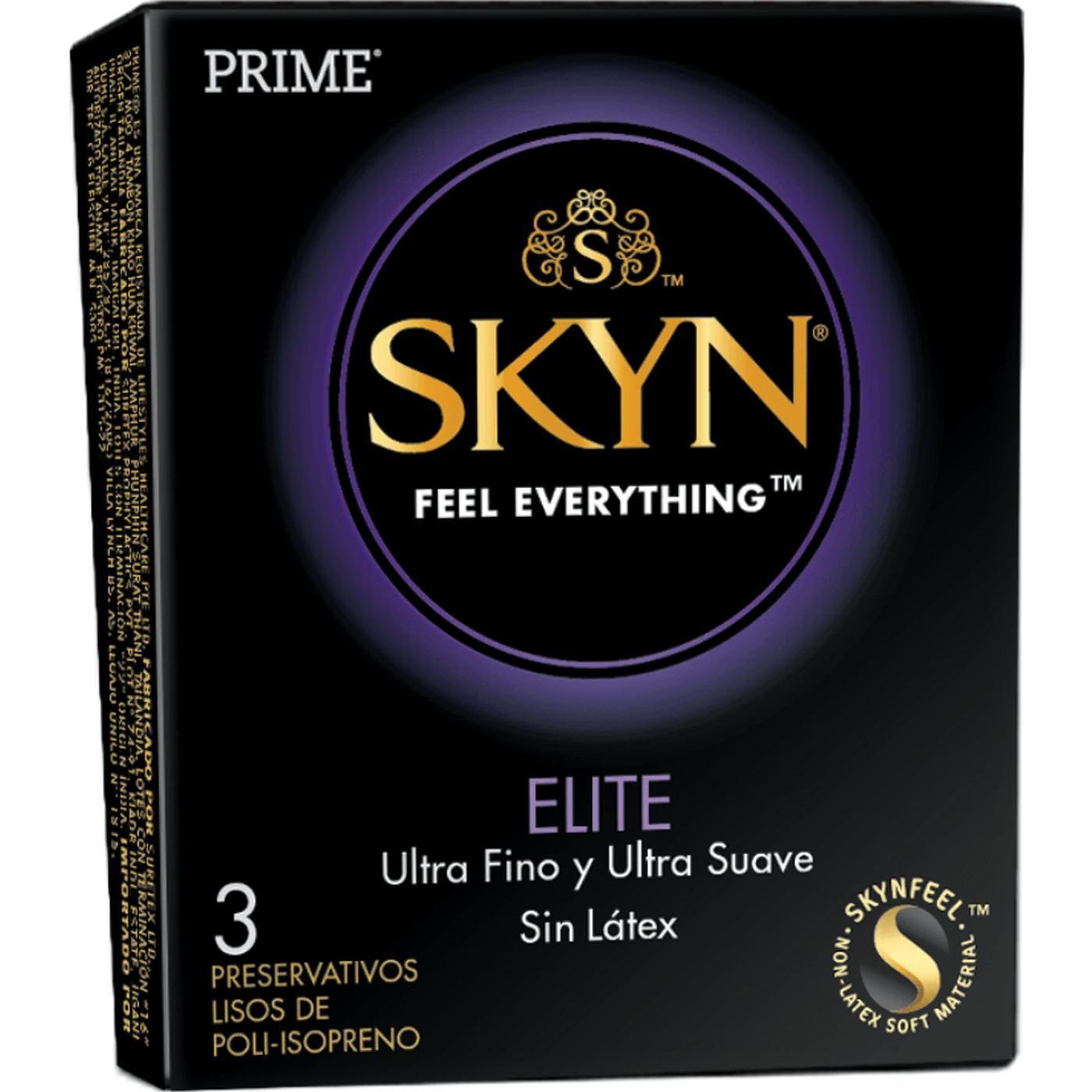 Preservativos Prime Skyn Elite Sin Latex 3 Unidades