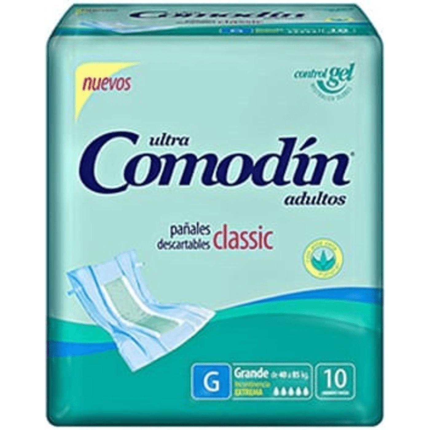 Pañal Comodin Adulto Clásico Recto G 10 Unidades