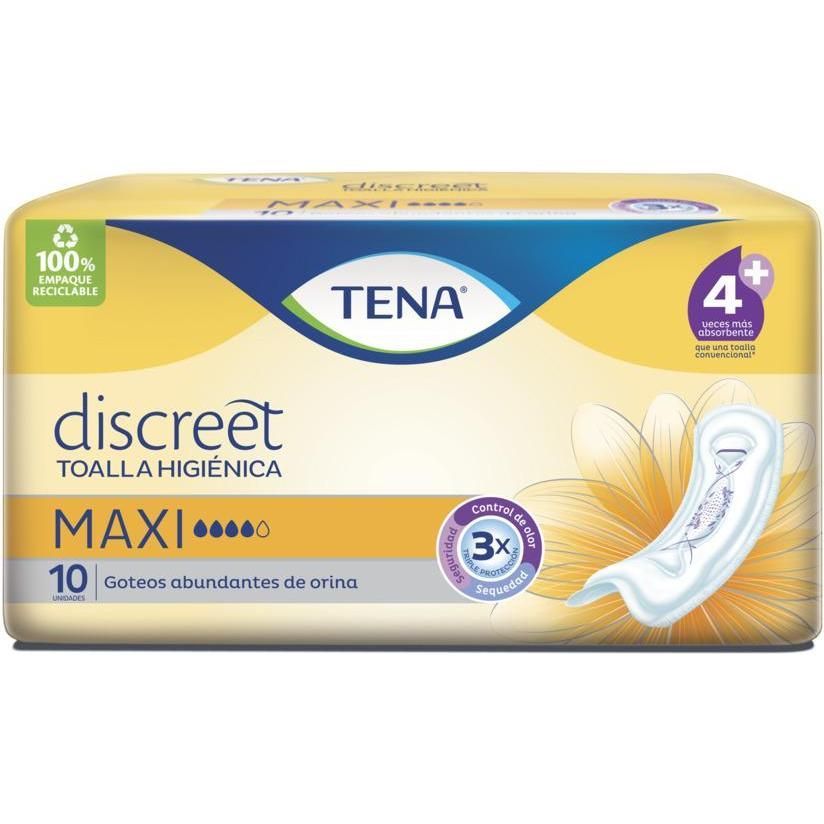 Toalla Incontinencia Tena Discreet Maxi Aloe 10 Unidades