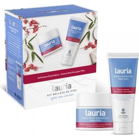Kit Belleza De Pies Lauria Exfoliante Mas Crema Nutritiva 1 unidad