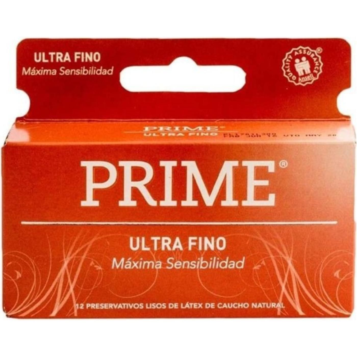 Preservativos Prime Ultra Fino 12 Unidades